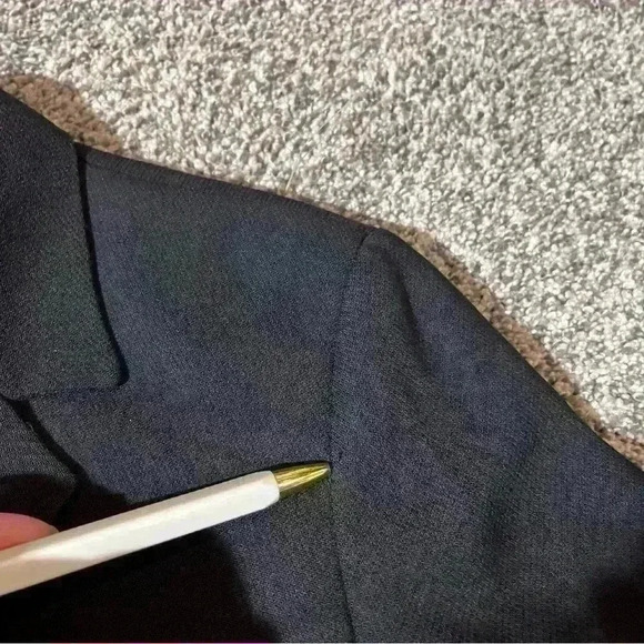 PENDLETON JACKET BLAZER VINTAGE VIRGIN WOOL SIZE 12 Petite 3 BUTTON Black- Note - Picture 10 of 13